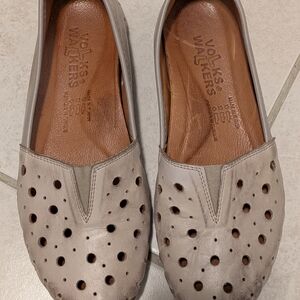 Women's Taupe Perforated Loafers